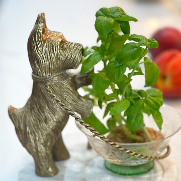 -SOLD- Scottie Wine Holder – Gilded Pup & Herb Buddy 🐾🌿 - Picture 5 of 16